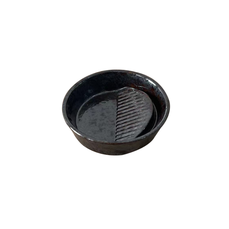 Yuzu Tenmoku Sashimi Soy Sauce Small Plate 8cm x 2.3cm