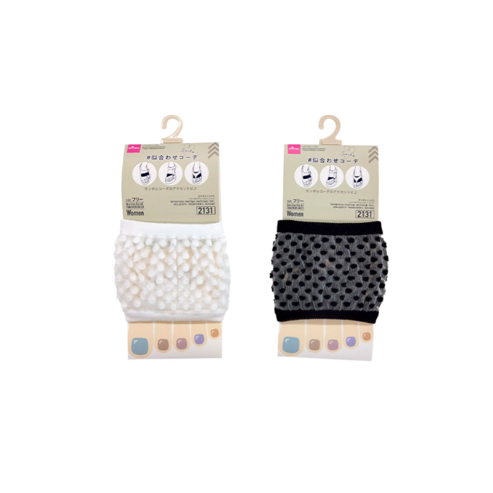 Sandals Socks Band Type See Through Dots