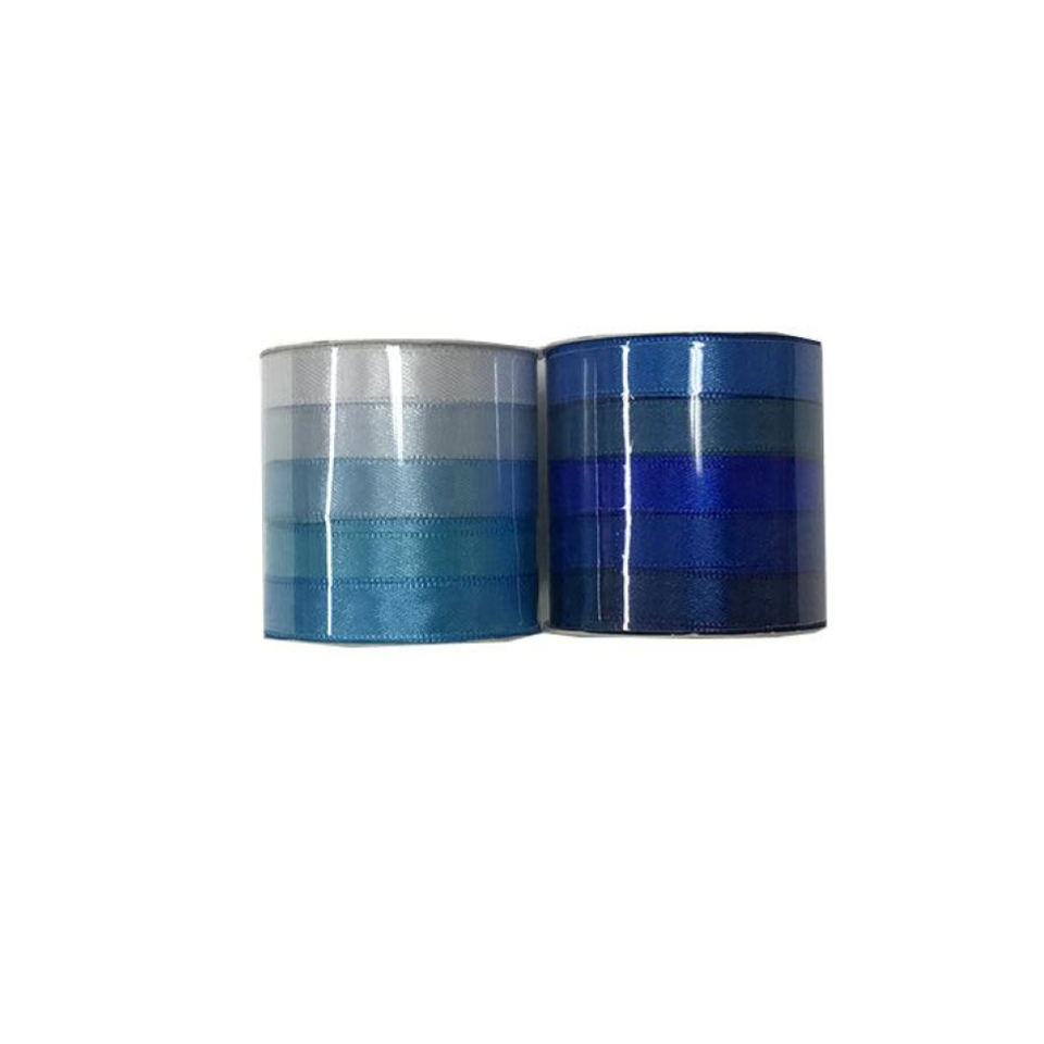 Five Color Ribbon Light Blue/Strong Blue