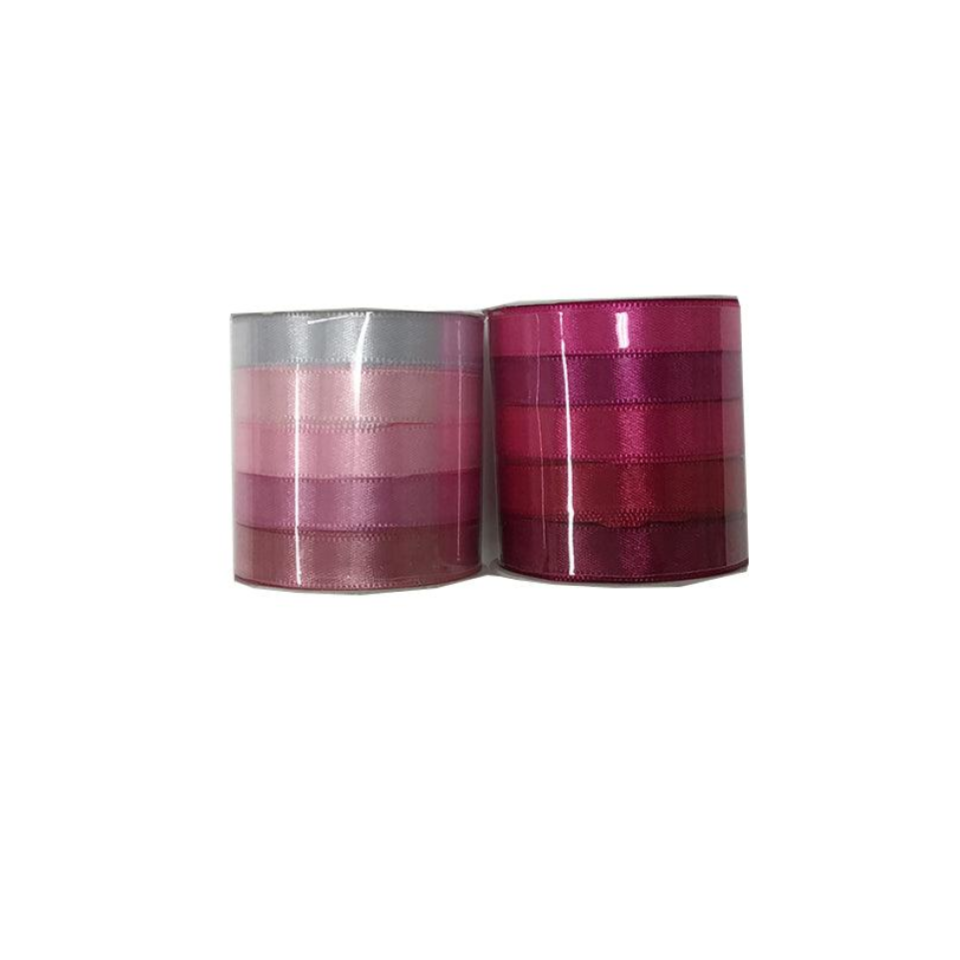 Five Color Ribbon Light Pink/Strong Pink