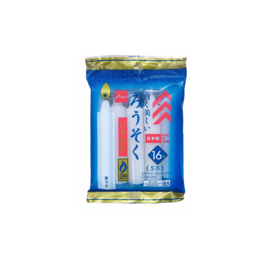 White Beautiful Candle Size 16