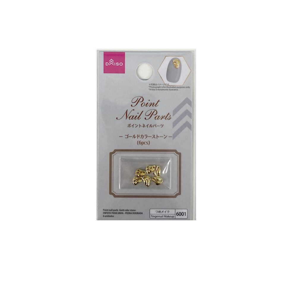 Point Nail Parts Gold Stone