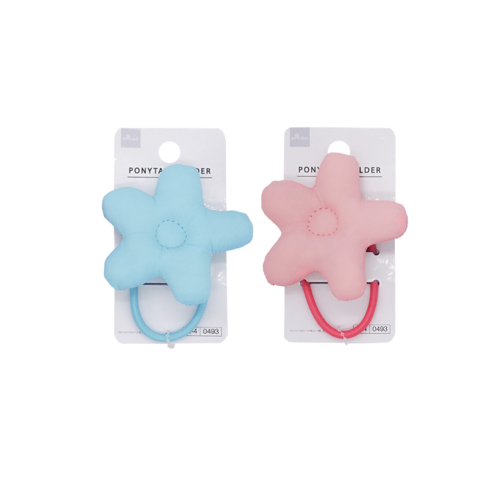 Balloon Flower Hair Pony Pink/Blue