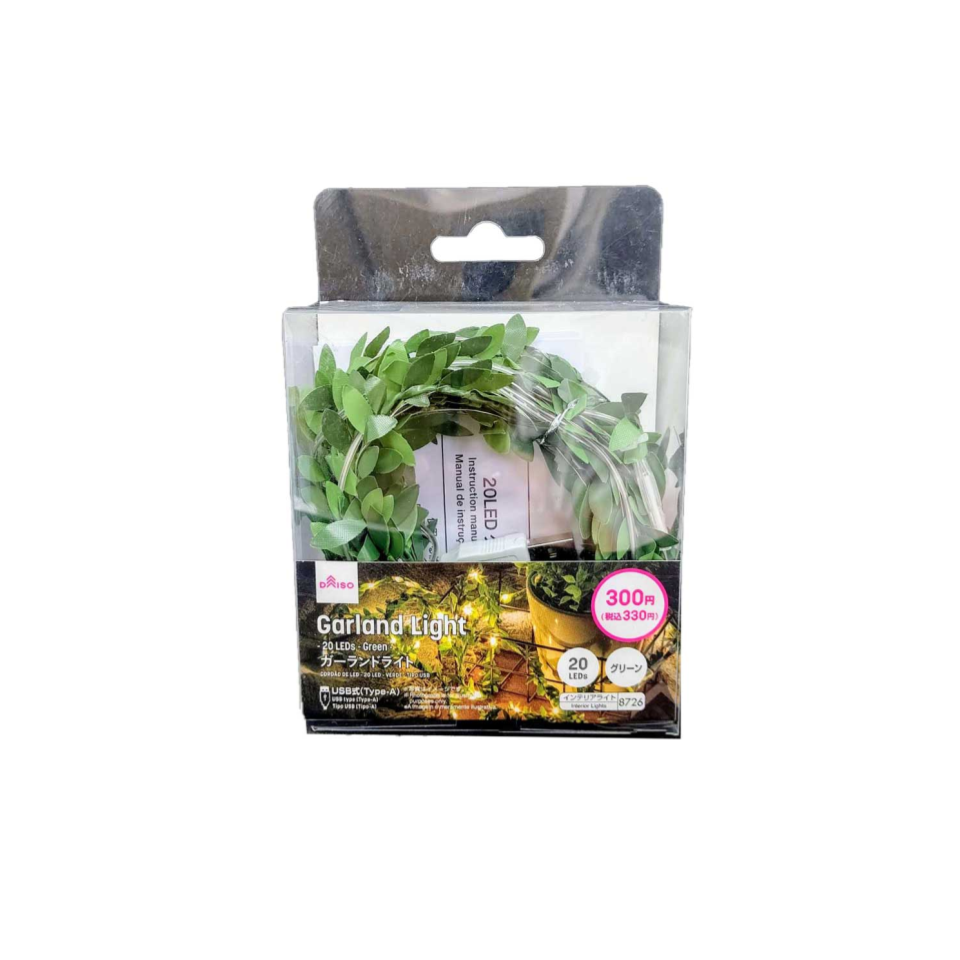 Garland Light 20 LEDs Green USB Type
