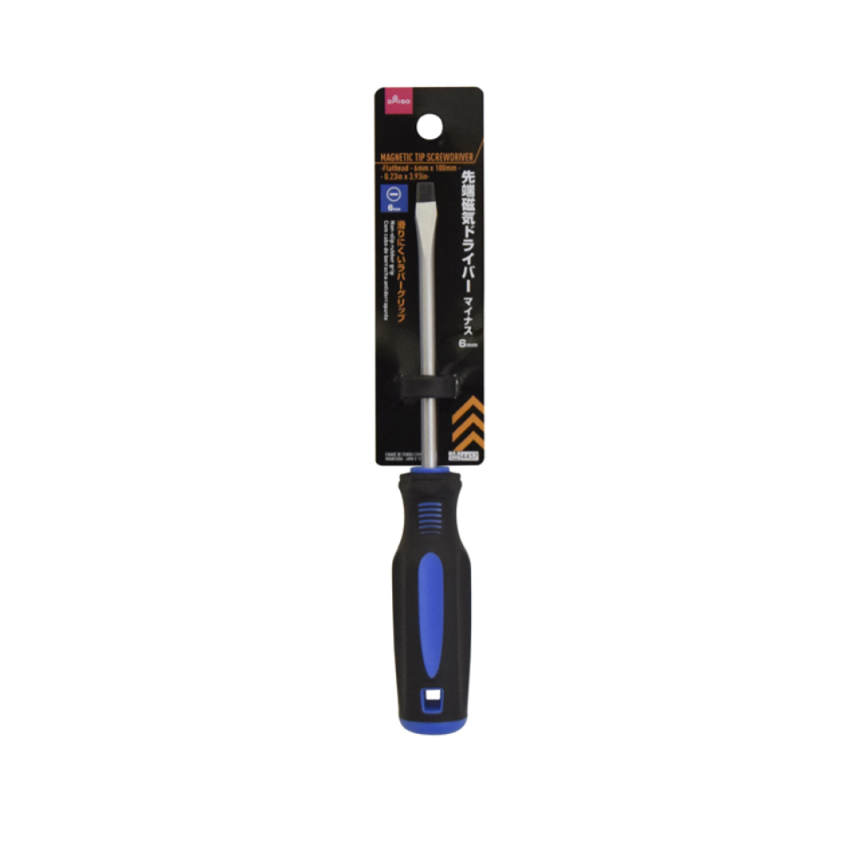 Magnetic Tip Screwdriver Flathead 6mm x 100mm