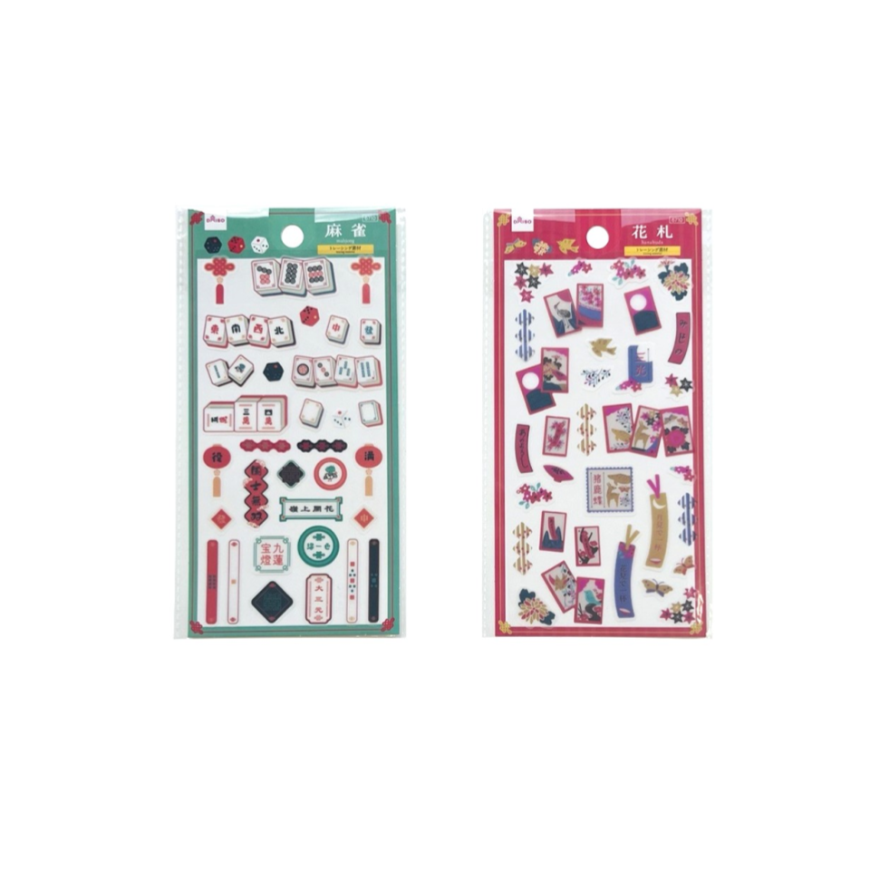 Design Stickers Mahjong Hanafuda