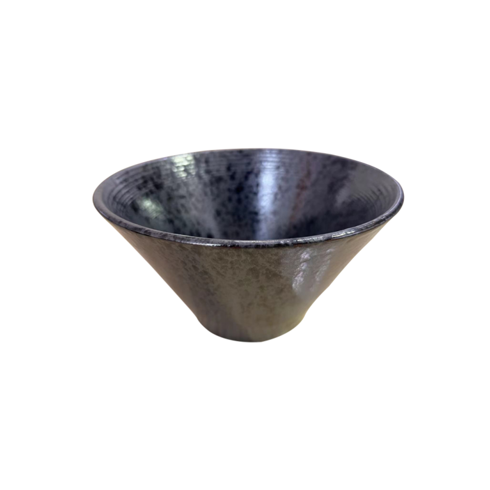Yuzu Tenmoku Kiritate Bowl 15.5cm x 8.5cm