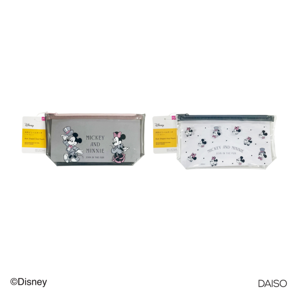 Boat Shaped Vinyl Pouch Mickey and Minnie