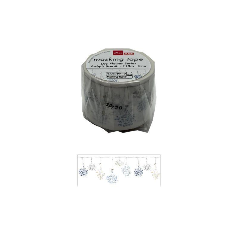 Masking Tape Dry Flower Series Baby's Breath 3cm