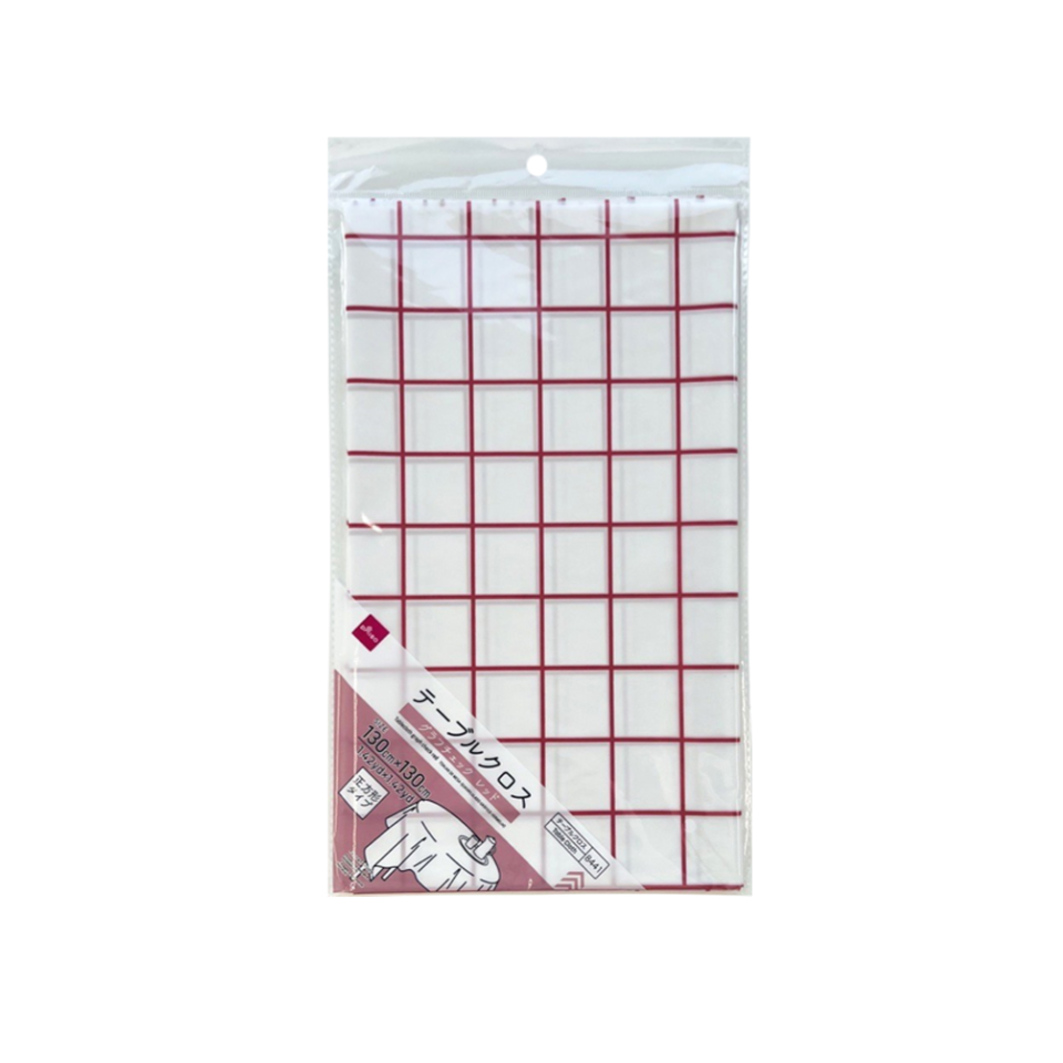 Tablecloth Graph Checkered Red 130cm x 130cm