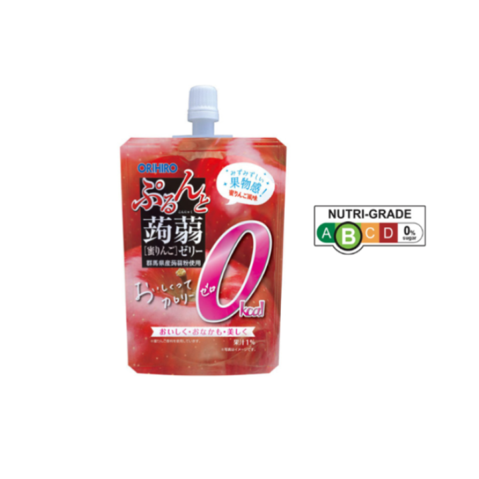 Orihiro Konjac Jerry with Standing Pouch Zero Calories Apple 130g