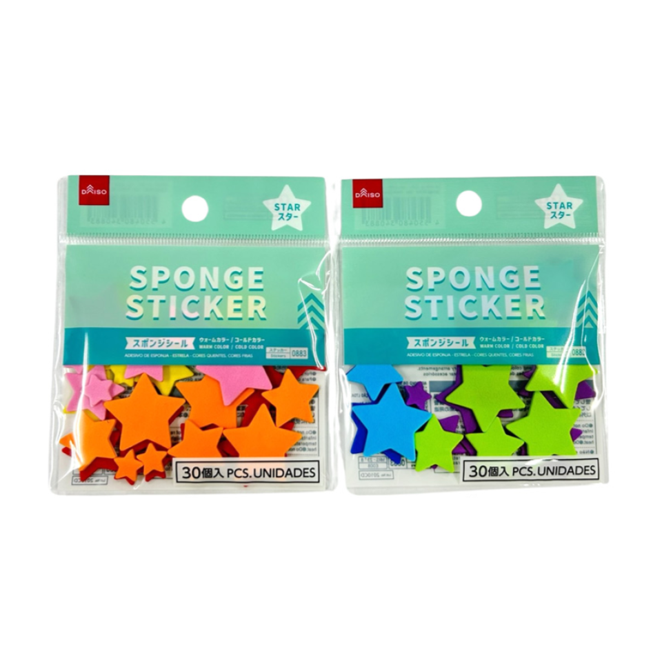 Sponge Sticker Star Warm/Cold Color