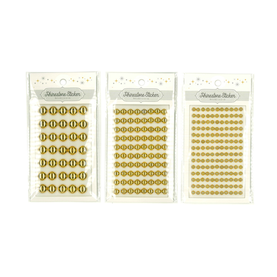 Rhinestone Seal Hemisphere Metallic Gold