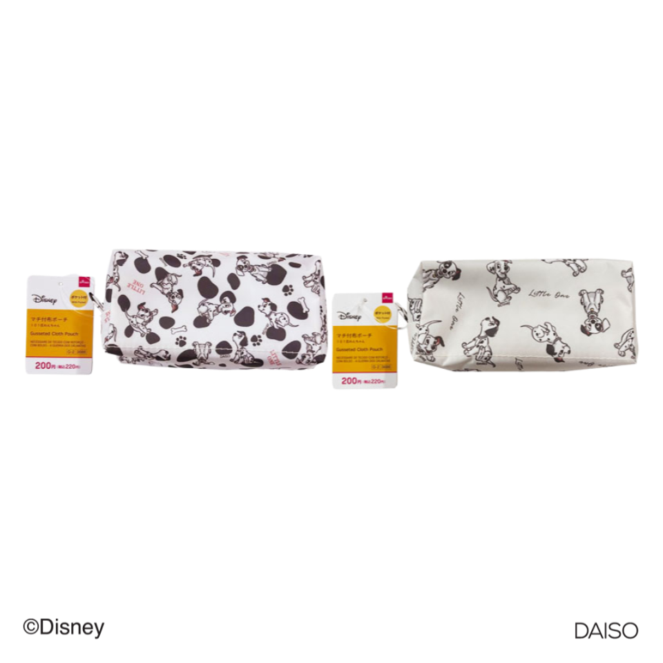 Gusseted Cloth Pouch with Pocket One Hundred and One Dalmatians