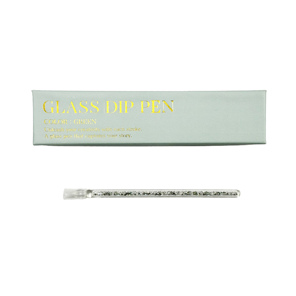 Rhinestone Glass Pen Grey