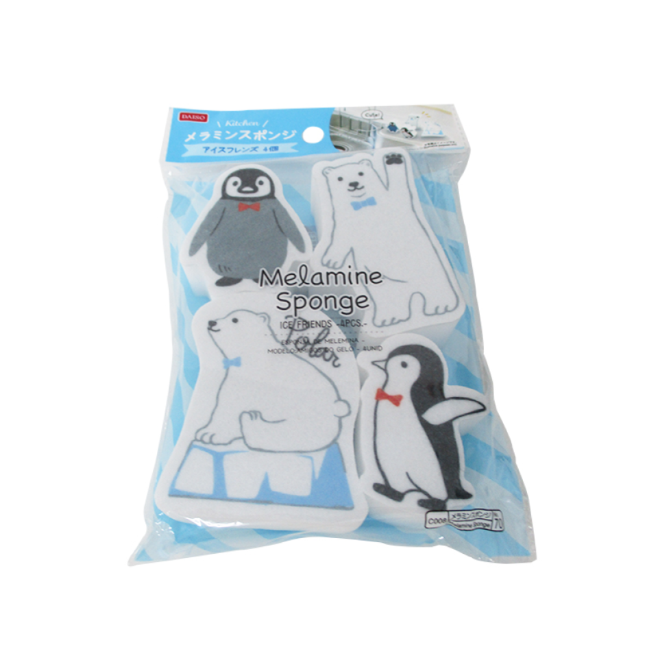 Melamine Sponge Ice Friends 4pcs