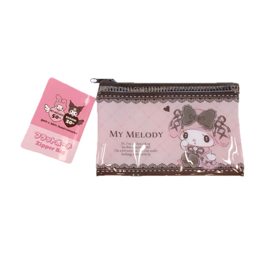 Flat Pouch My Melody 50th Anniversary Midnight Small