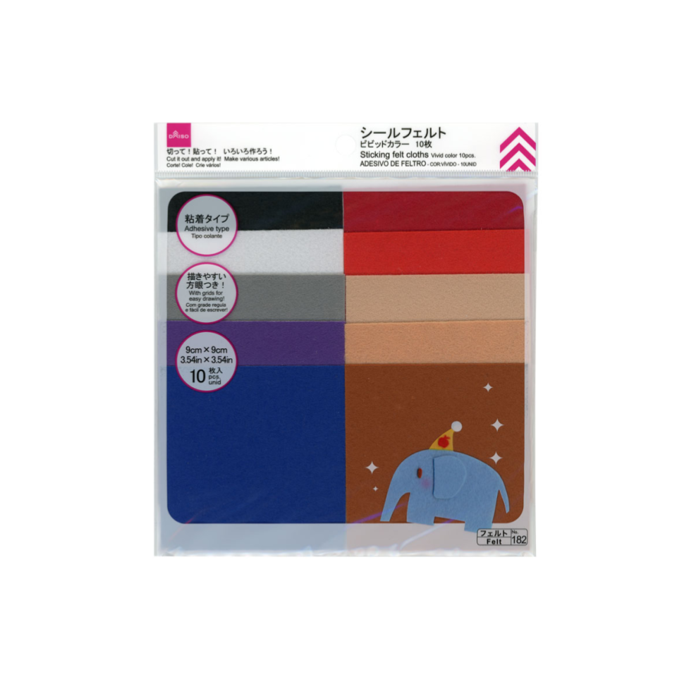 Sticker Felt Vivid Colors