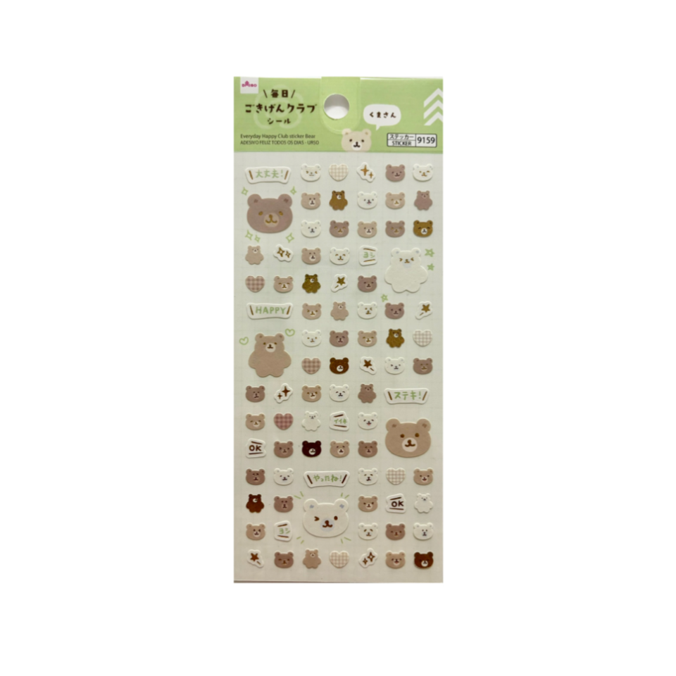 Everyday Happy Club Sticker Bear