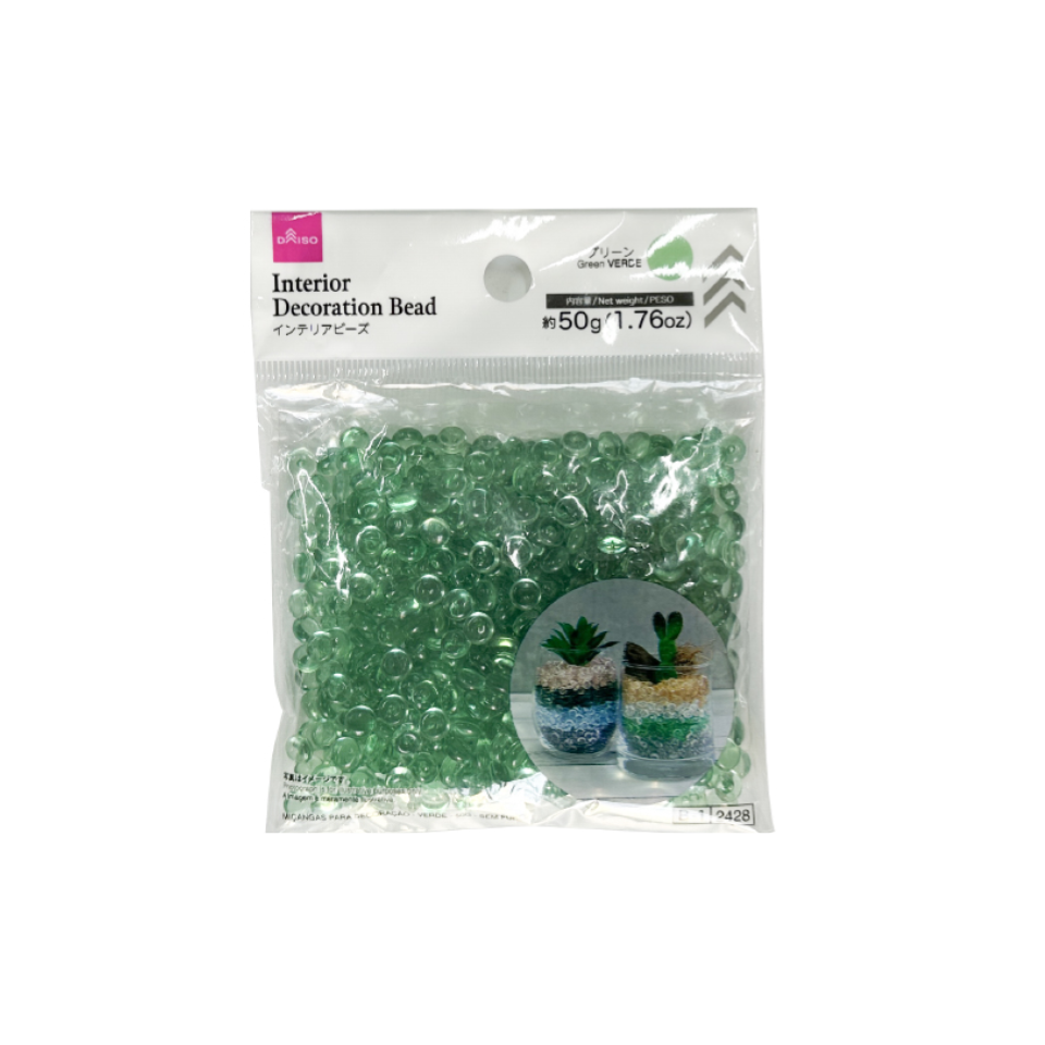 Interior Decoration Bead without Hole Green 50g