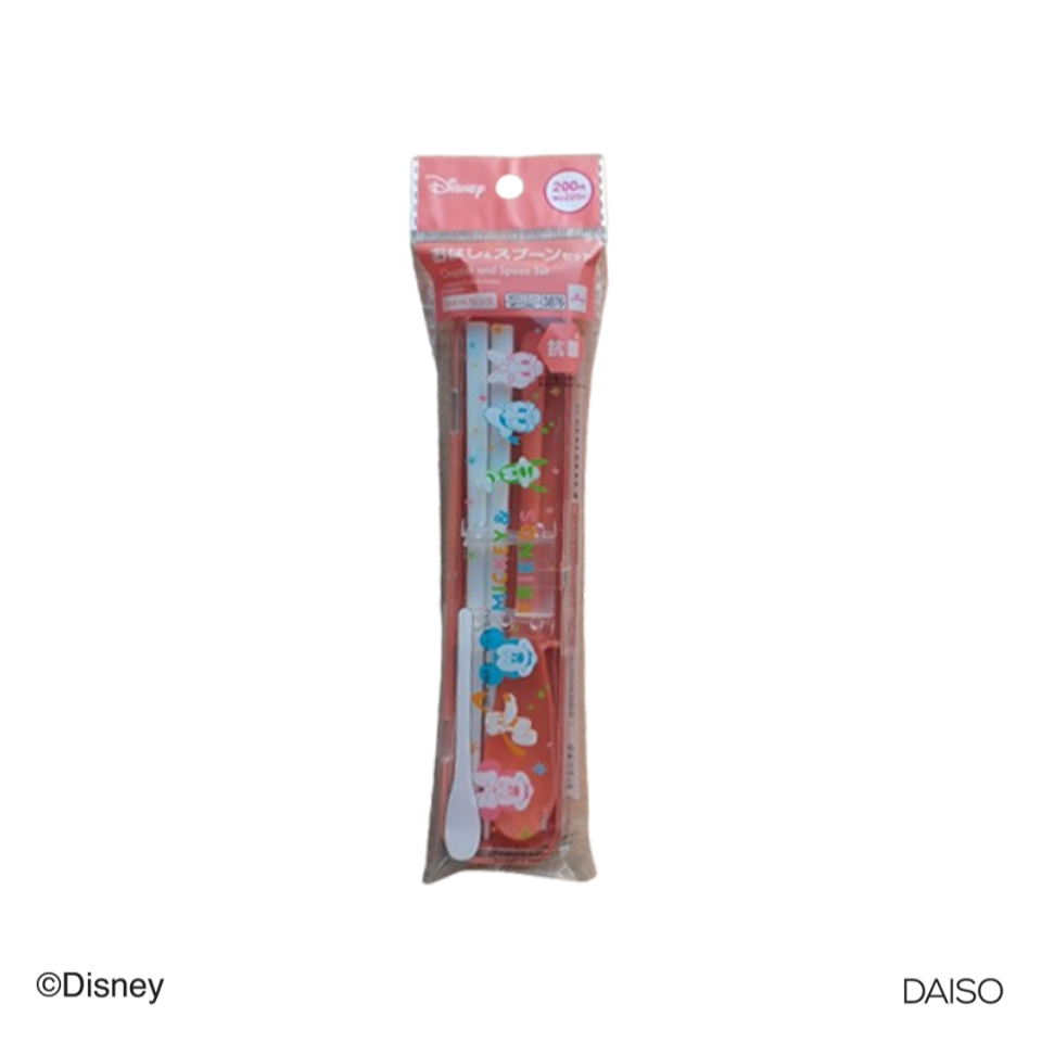 Chopsticks & Spoon Set with Case Mickey and Friends