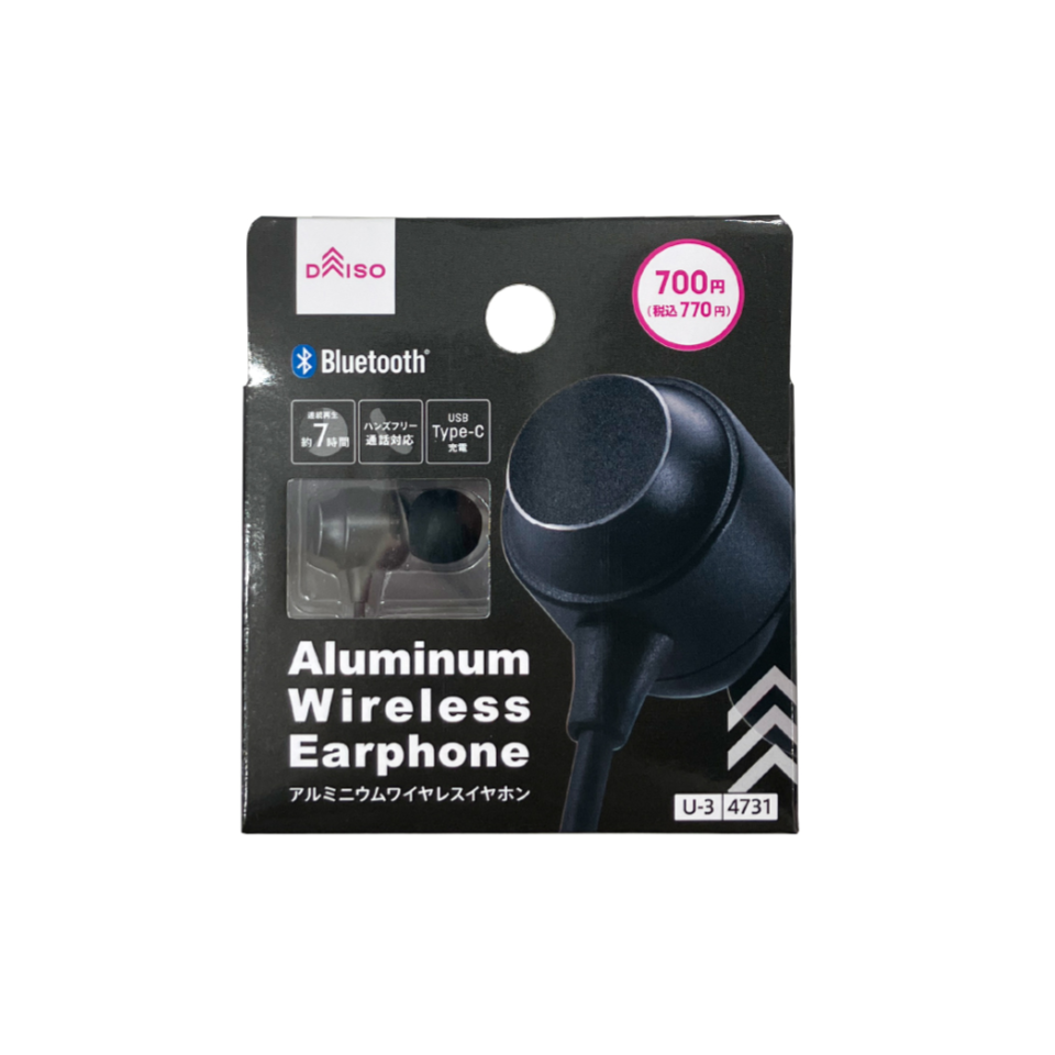 Aluminum Wireless Earphone Black