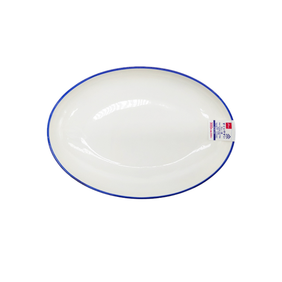 Easy-To-Scoop Plate Blue Line