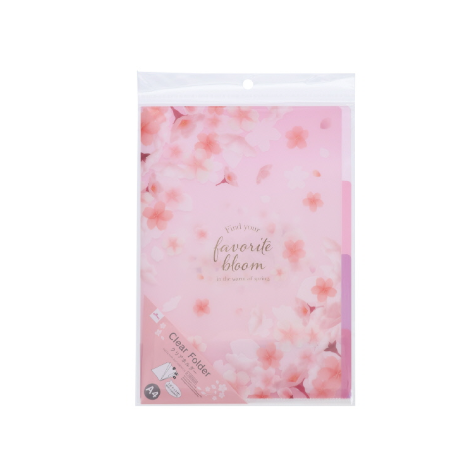 Clear Folder Cherry Blossom A4