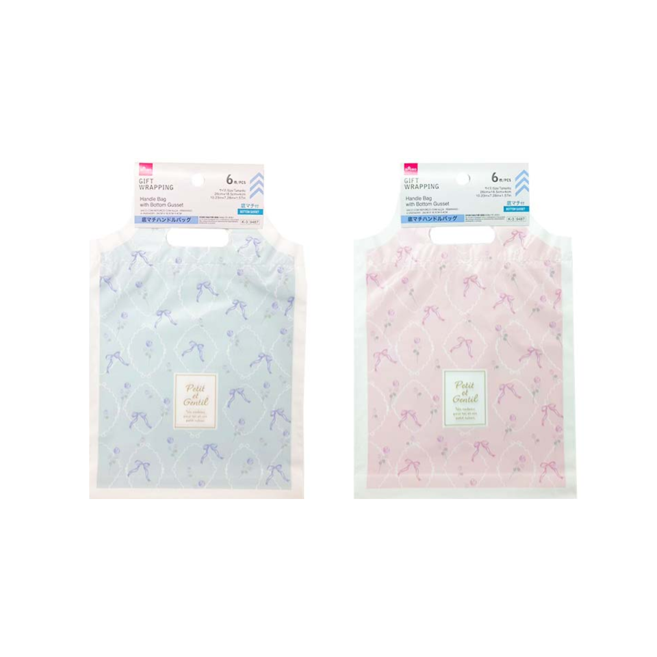 Handle Bag with Bottom Gusset Feminine 26cm x 18.5cm x 4cm 6pcs