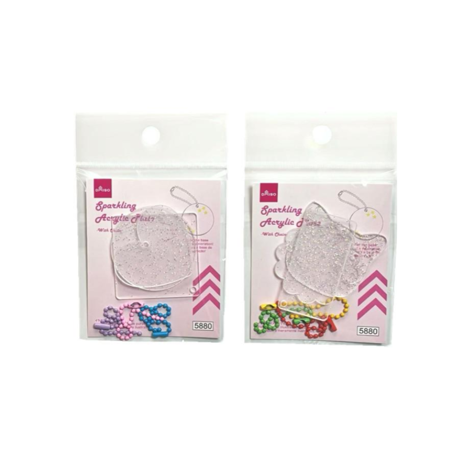 Sparkling Acrylic Plate with Chain