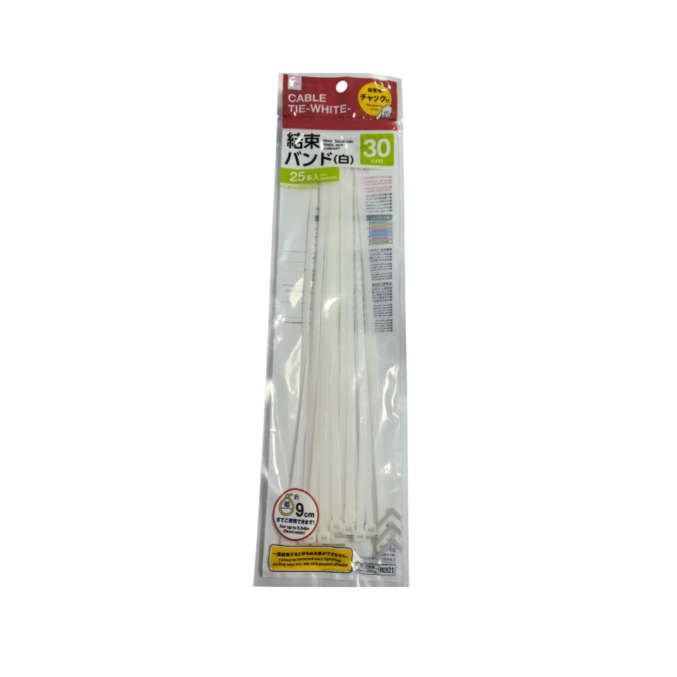 Cable Tie White 30cm