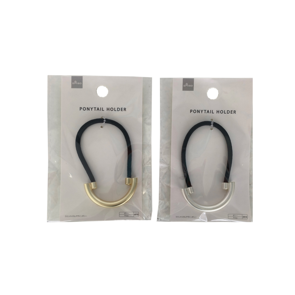 Round Metal Design Ponytail Holder