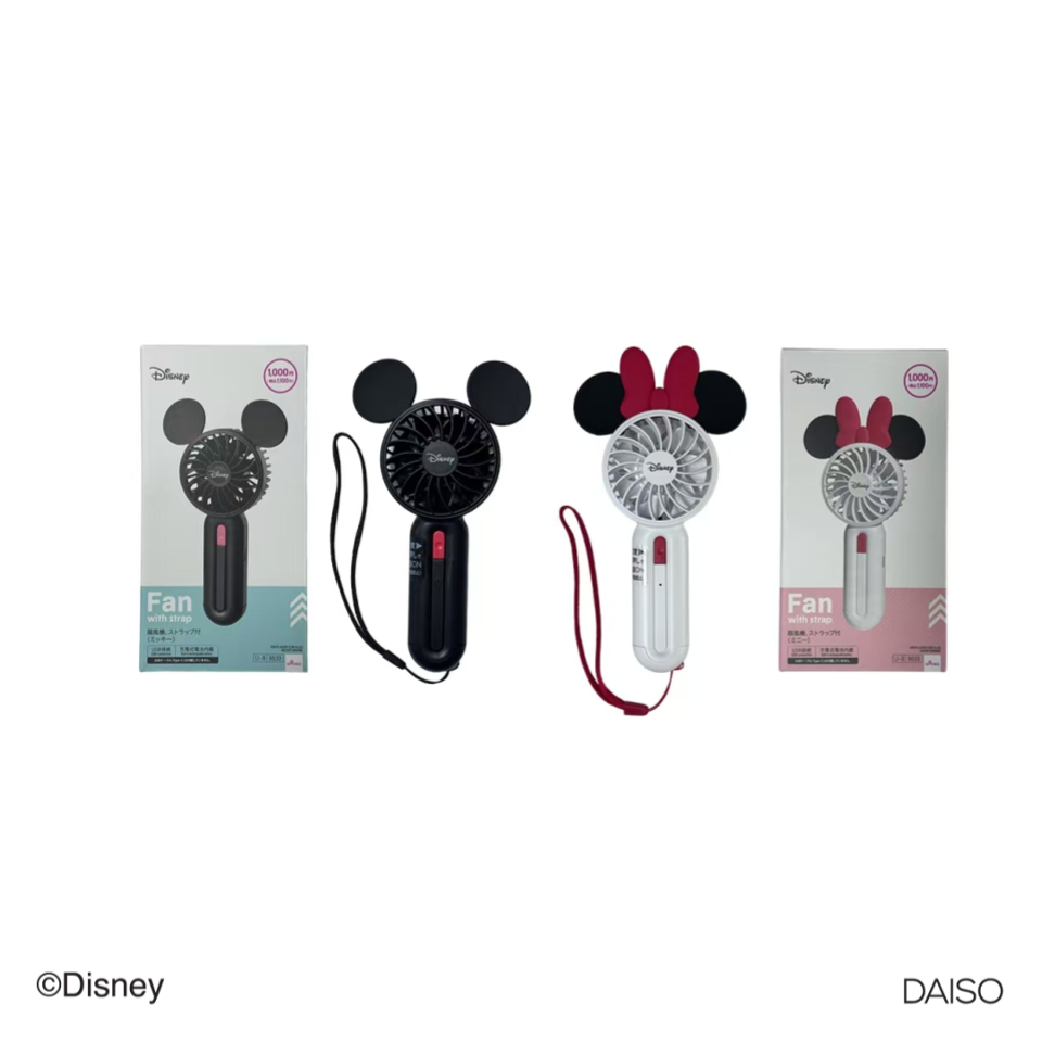 Fan with Strap Mickey & Minnie