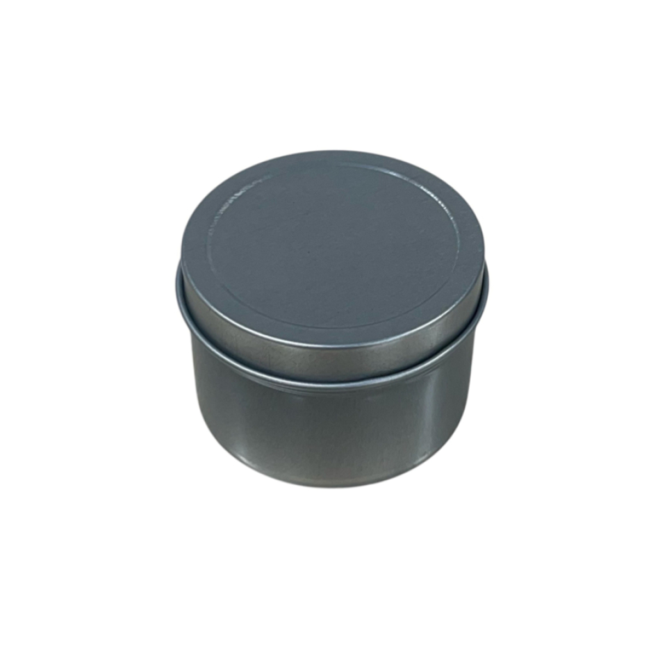 Round Tin 6cm x 4.2cm Silver