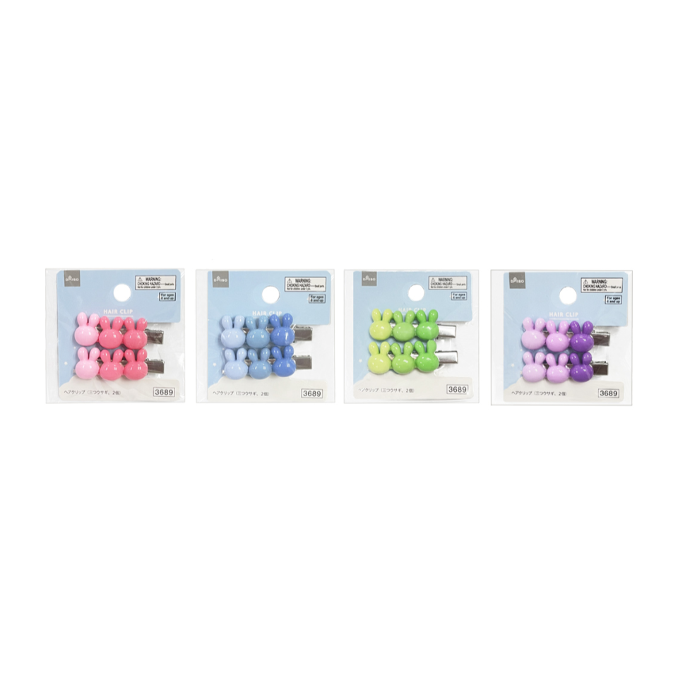 Hair Clip Three Rabbits