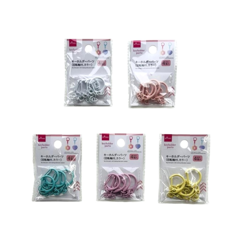 Keychain Parts with Rotating Shaft Assorte Colors