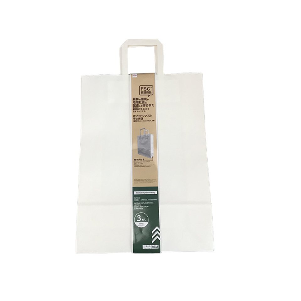 White Simple Handbag Vertical 10.23in x 1.18ft x 3.54in