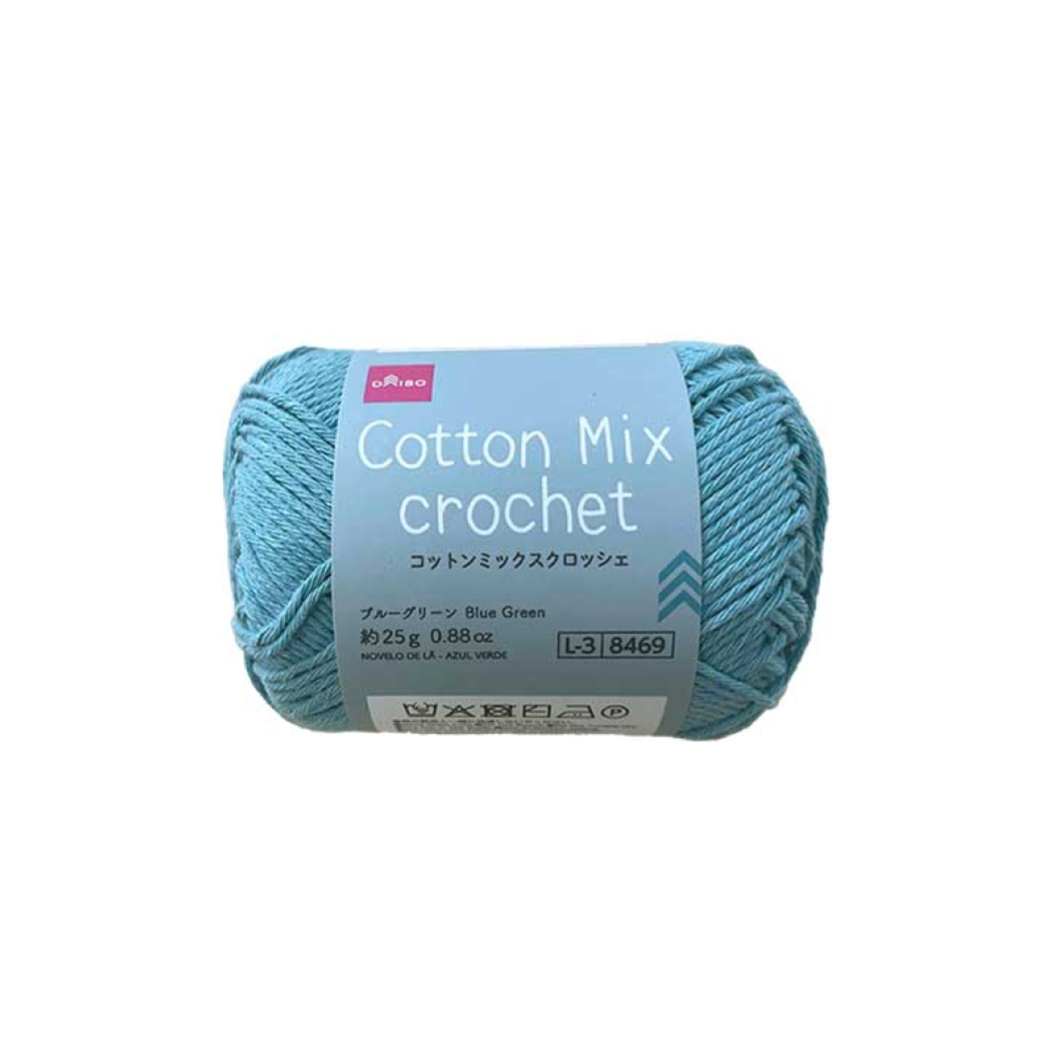 Yarn Cotton Mix Crochet Blue Green