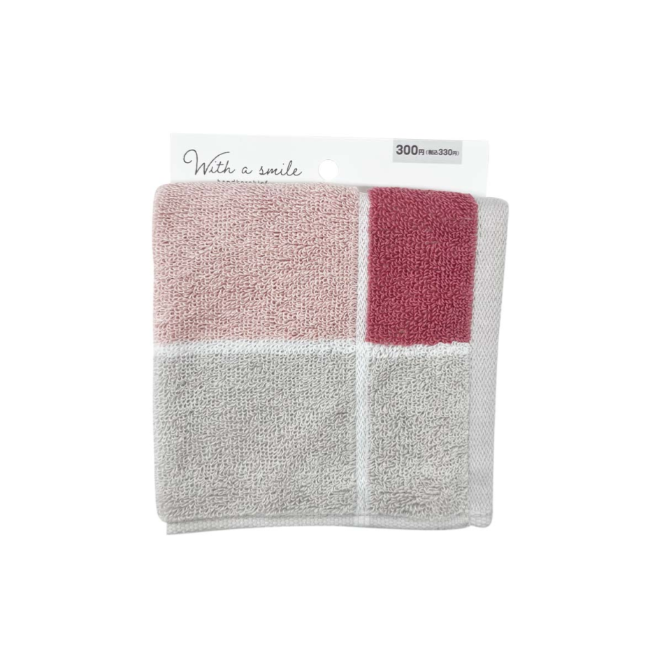 Mini Towel Bicolor Cross Pink
