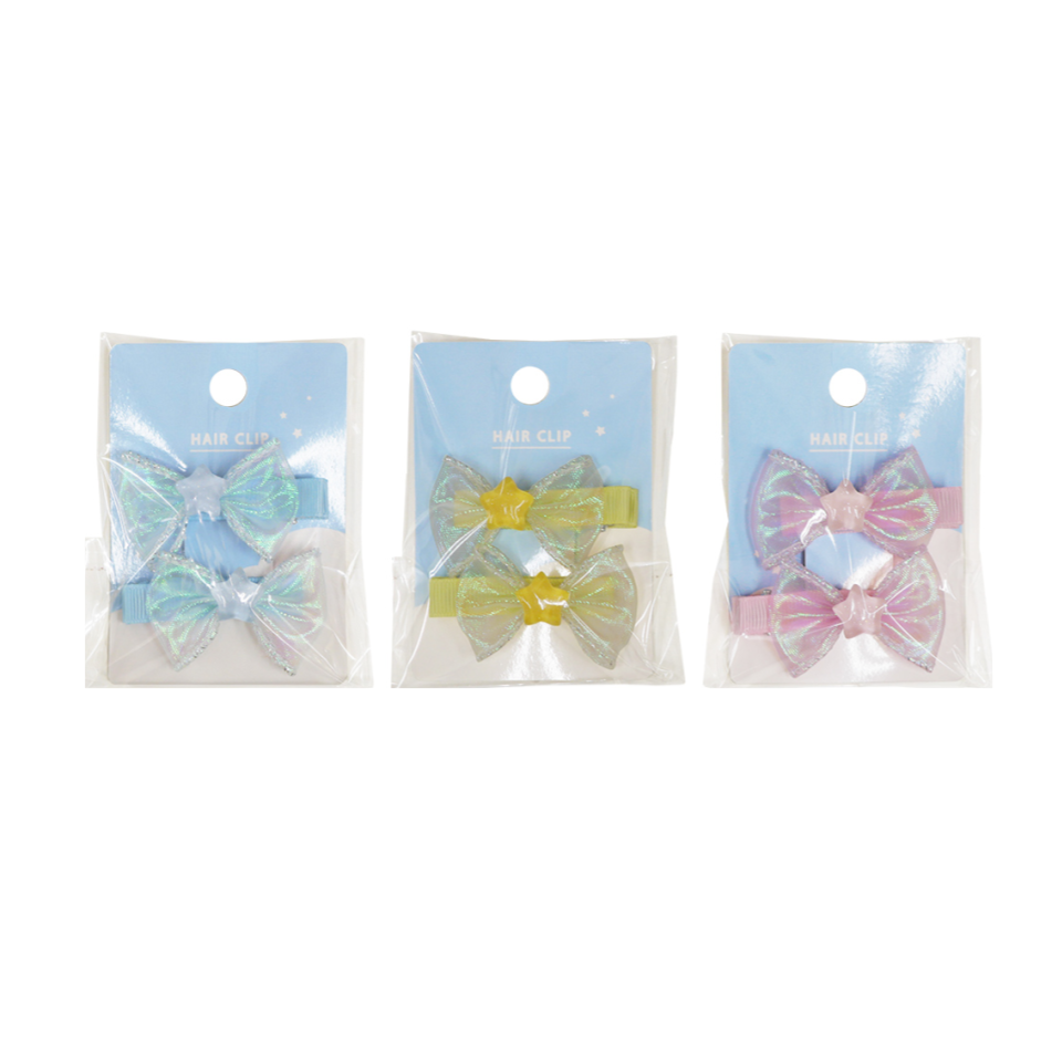 Ribbon Hair Clip Set Aurora Star