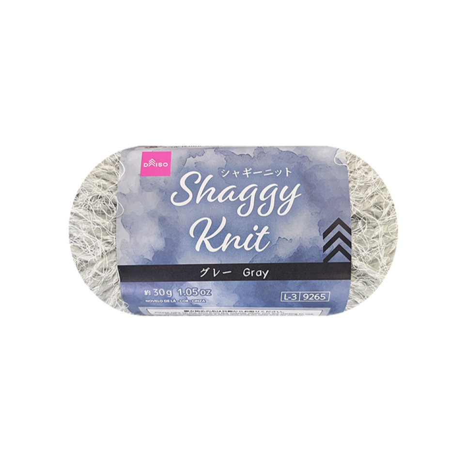 Yarn Shaggy Knit Gray