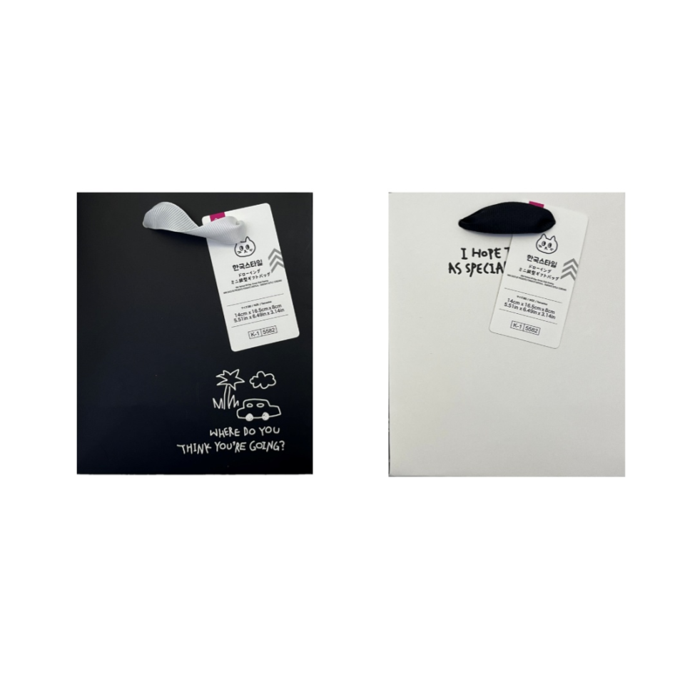 Mini Vertical Gift Bag Korean Style Drawing