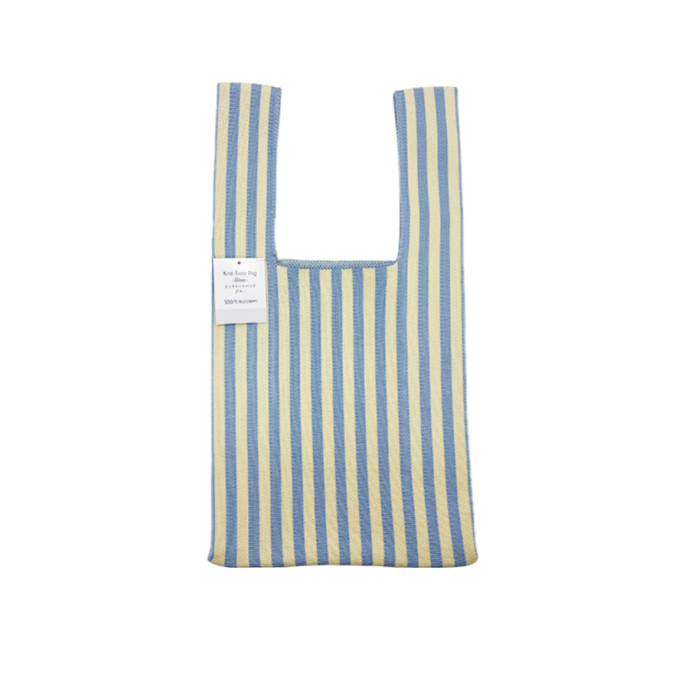 Knit Tote Bag Blue