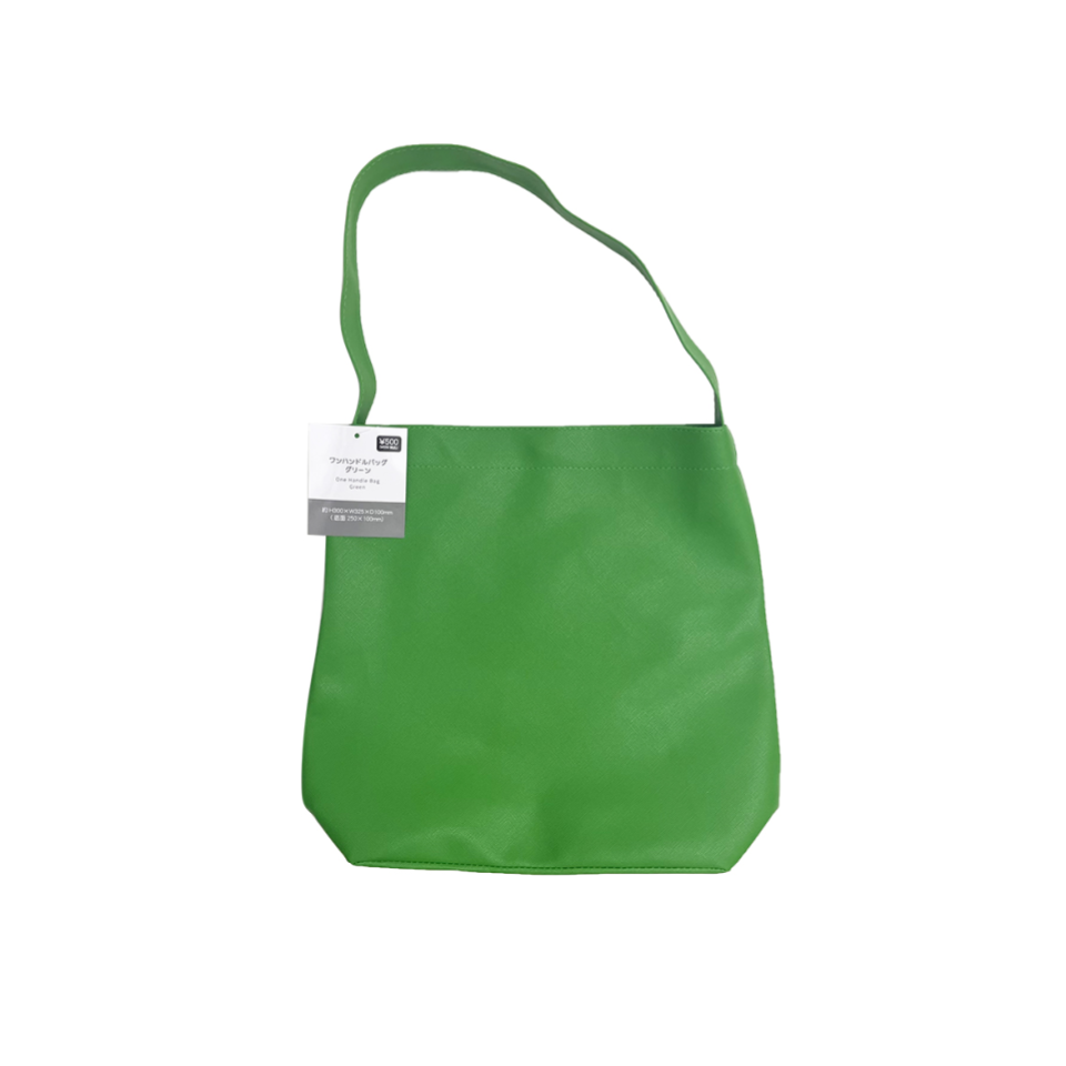 Vivid Synthetic Leather One Handle Bag Green