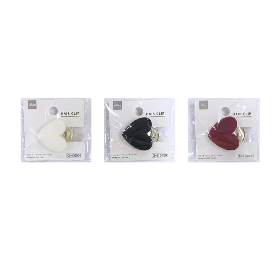 Flocky Hair Clip Heart