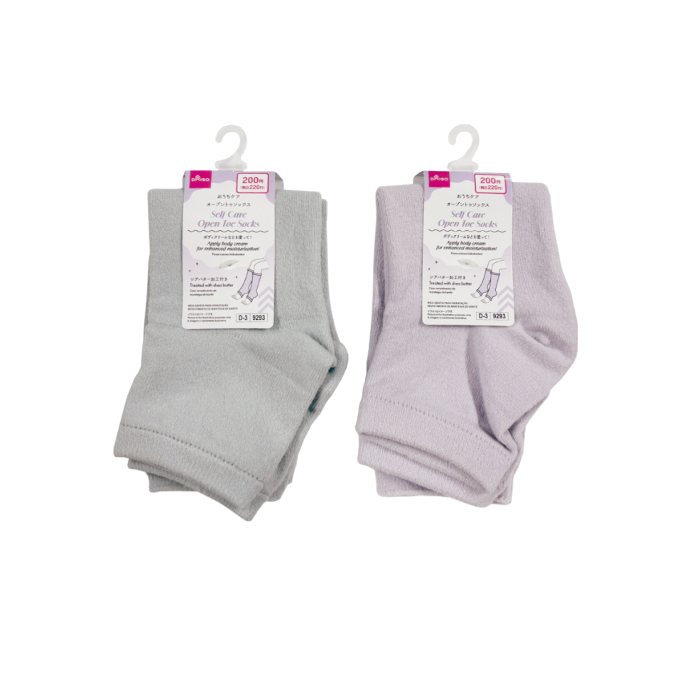 Self Care Open Toe Socks Treated with Shea Butter