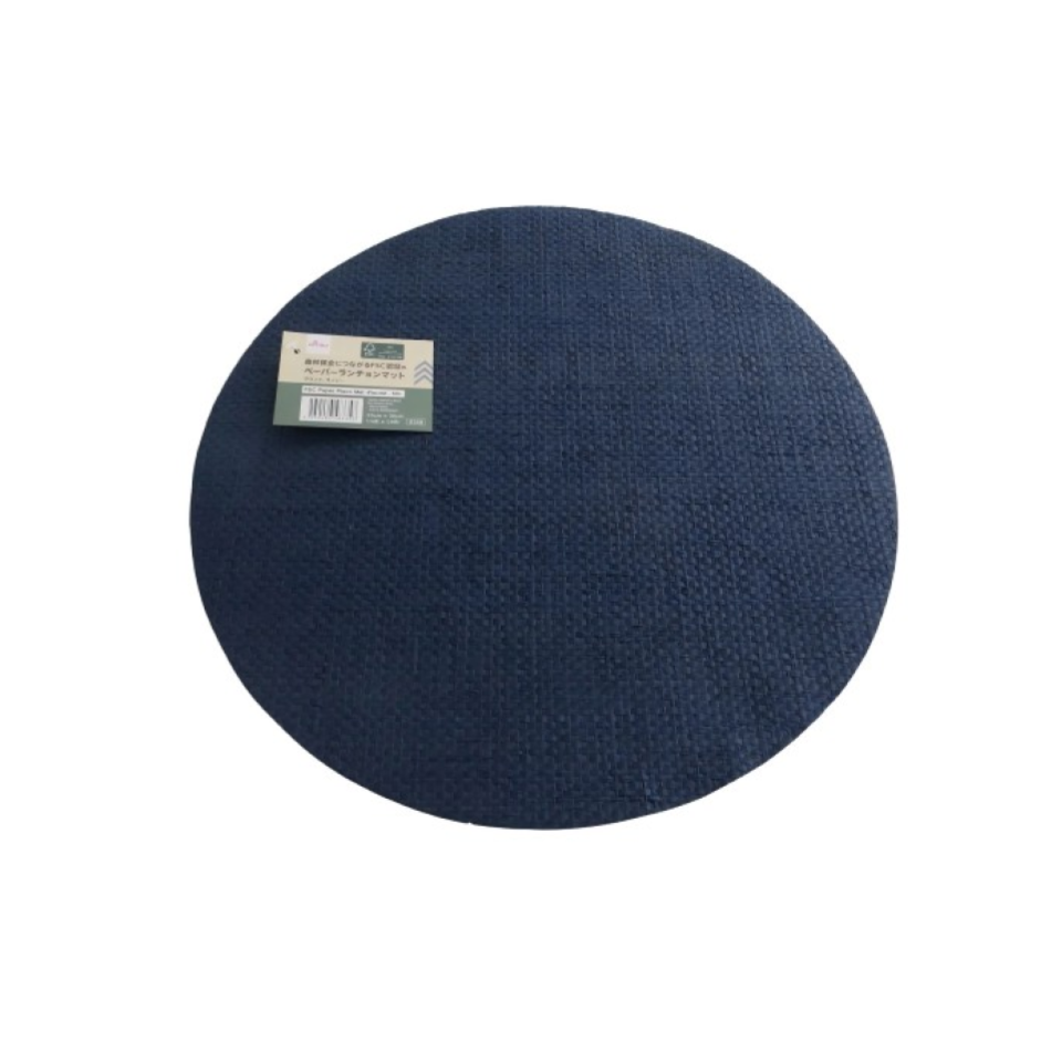 FSC Paper Place Mat Round Navy