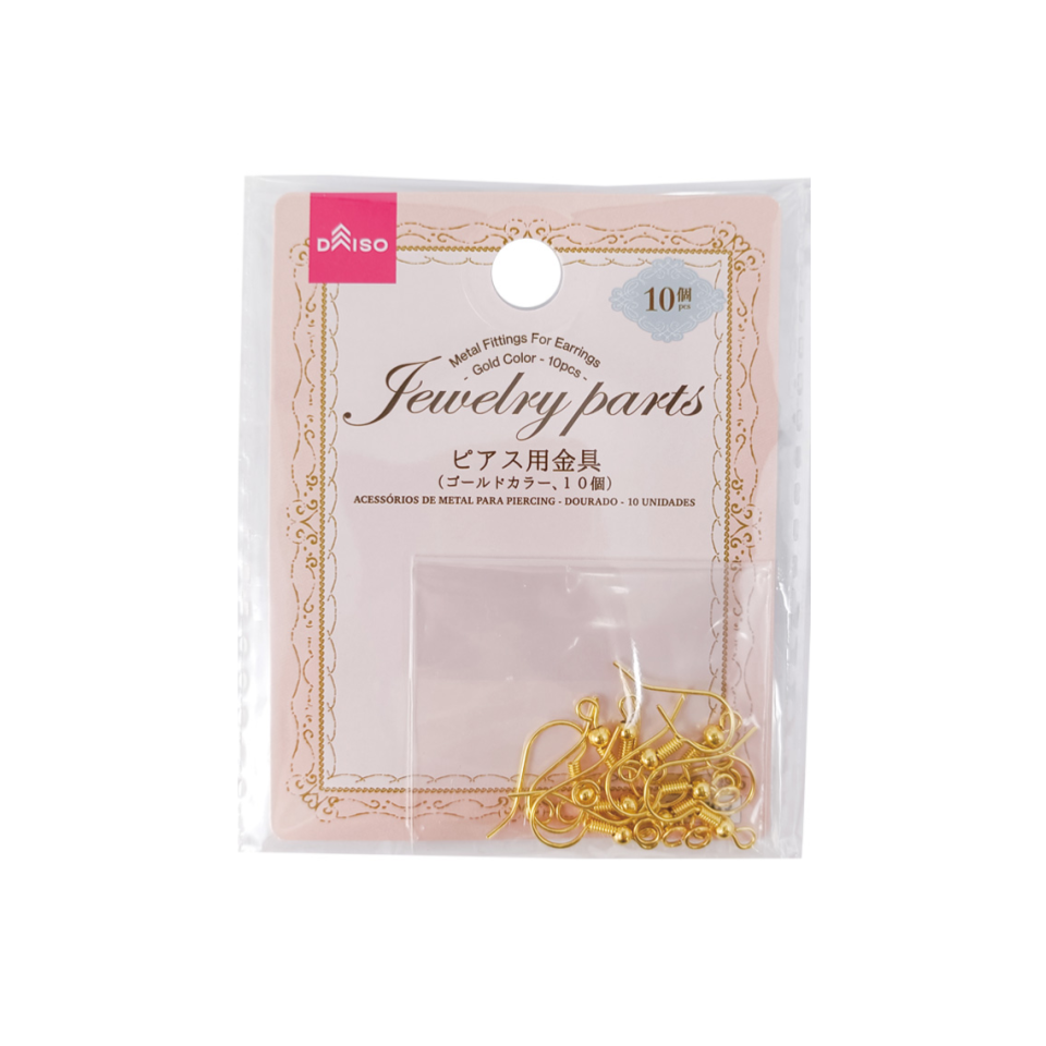 Metal Fittings for Earrings Gold