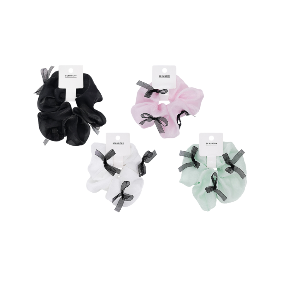 Scrunchie Shiny with Ribbon