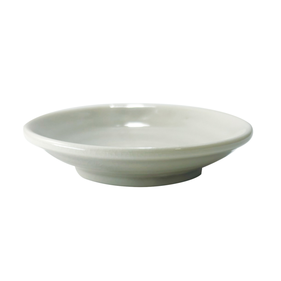 Minoyaki Ware Small Plate with Crackle Glaze Gray